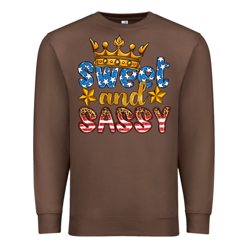 Usa Sweet And Sassy Premium Sweatshirt by HRA Design Shop | Teevron