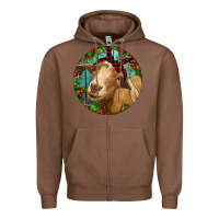 Chestnut Farm Goat Christmas Zipper Hoodie - RanaPortraitStore