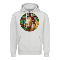 Dove Grey Farm Goat Christmas Zipper Hoodie - RanaPortraitStore