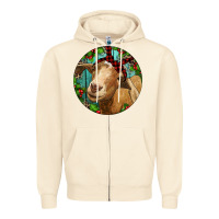 Farm Goat Christmas Zipper Hoodie | Teevron