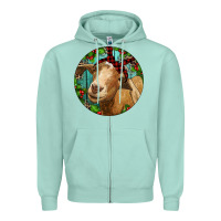Seafoam Farm Goat Christmas Zipper Hoodie - RanaPortraitStore