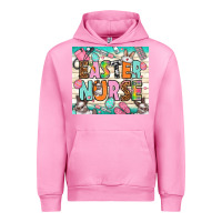 Fuchsia Pink Easter Day Nurse Urban Hoodie - NancyCooperArtShop