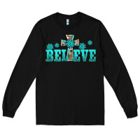 Black western turquoise's gemstones cross believe Long Sleeve Tee - BarkalooDesign