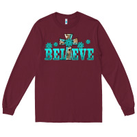 Burgundy western turquoise's gemstones cross believe Long Sleeve Tee - BarkalooDesign