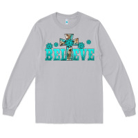 Moon Dust western turquoise's gemstones cross believe Long Sleeve Tee - BarkalooDesign