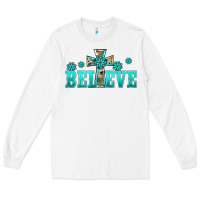 White western turquoise's gemstones cross believe Long Sleeve Tee - BarkalooDesign