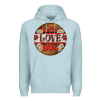 Blue Mist hello love bug ladybug ornament Premium Hoodie - BarkalooDesign