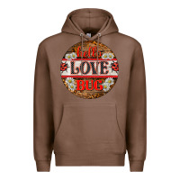 Chestnut hello love bug ladybug ornament Premium Hoodie - BarkalooDesign