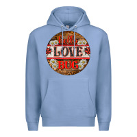 Colony Blue hello love bug ladybug ornament Premium Hoodie - BarkalooDesign