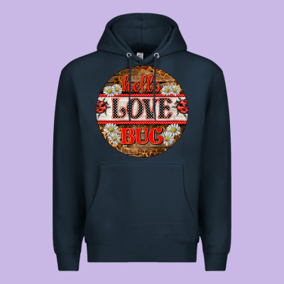 Hello Love Bug Ladybug Ornament Premium Hoodie Designed By Barkaloodesign