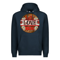 Navy hello love bug ladybug ornament Premium Hoodie - BarkalooDesign