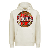 Oatmeal Heather hello love bug ladybug ornament Premium Hoodie - BarkalooDesign