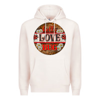 Pale Pink hello love bug ladybug ornament Premium Hoodie - BarkalooDesign