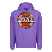 Purple hello love bug ladybug ornament Premium Hoodie - BarkalooDesign