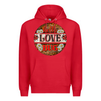 Red hello love bug ladybug ornament Premium Hoodie - BarkalooDesign