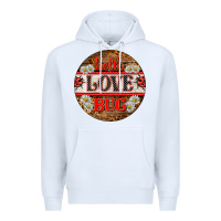 White hello love bug ladybug ornament Premium Hoodie - BarkalooDesign