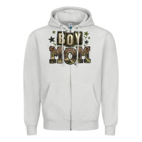 Dove Grey boy mom Zipper Hoodie - Zillion Design Studio