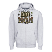 Heather Grey boy mom Zipper Hoodie - Zillion Design Studio