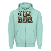 Seafoam boy mom Zipper Hoodie - Zillion Design Studio