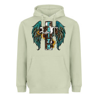 Matcha western wings cross Heavyweight Hoodie - RanaPortraitStore