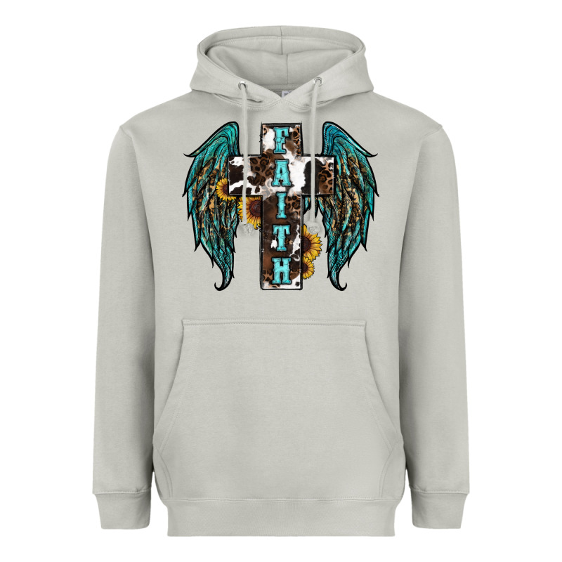 Western Wings Cross Heavyweight Hoodie by RanaPortraitStore | Teevron