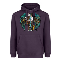Plum western wings cross Heavyweight Hoodie - RanaPortraitStore