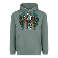 Sage western wings cross Heavyweight Hoodie - RanaPortraitStore