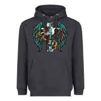 Smoke western wings cross Heavyweight Hoodie - RanaPortraitStore