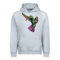 Flying Ruby Throated Hummingbird Urban Hoodie | Teevron