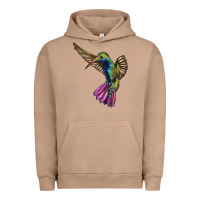 Pigment Burro Flying Ruby Throated Hummingbird Urban Hoodie - LillyAllenDesigns