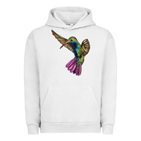 Pigment Lunar Rock Flying Ruby Throated Hummingbird Urban Hoodie - LillyAllenDesigns