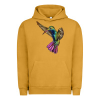 Pigment Peanut Butter Flying Ruby Throated Hummingbird Urban Hoodie - LillyAllenDesigns
