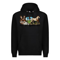 Black peace love appaloosa horse Premium Hoodie - LillyAllenDesigns