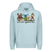 Blue Mist peace love appaloosa horse Premium Hoodie - LillyAllenDesigns