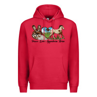 Cardinal peace love appaloosa horse Premium Hoodie - LillyAllenDesigns