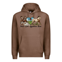 Chestnut peace love appaloosa horse Premium Hoodie - LillyAllenDesigns