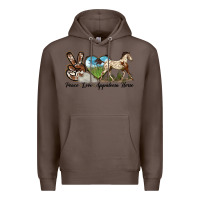 Coffee peace love appaloosa horse Premium Hoodie - LillyAllenDesigns