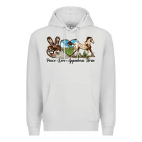 Dove Grey peace love appaloosa horse Premium Hoodie - LillyAllenDesigns