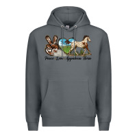 Rock peace love appaloosa horse Premium Hoodie - LillyAllenDesigns