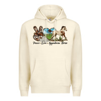 Sandshell peace love appaloosa horse Premium Hoodie - LillyAllenDesigns