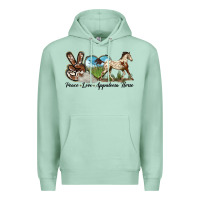 Seafoam peace love appaloosa horse Premium Hoodie - LillyAllenDesigns