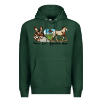 Sports Green peace love appaloosa horse Premium Hoodie - LillyAllenDesigns