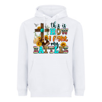 White this is how i fight my battles Heavyweight Hoodie - Zillion Design Studio
