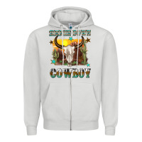Dove Grey simmer down cowboy Zipper Hoodie - texasbilliewilder