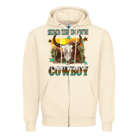 Sandshell simmer down cowboy Zipper Hoodie - texasbilliewilder
