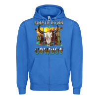 True Royal simmer down cowboy Zipper Hoodie - texasbilliewilder