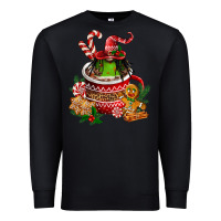 Black christmas coffee afro gnome Premium Sweatshirt - FaDigitalArtStudio
