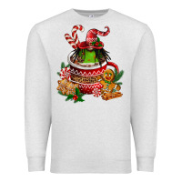 Oatmeal Heather christmas coffee afro gnome Premium Sweatshirt - FaDigitalArtStudio