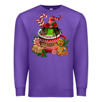 Purple christmas coffee afro gnome Premium Sweatshirt - FaDigitalArtStudio
