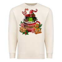 Sandshell christmas coffee afro gnome Premium Sweatshirt - FaDigitalArtStudio
